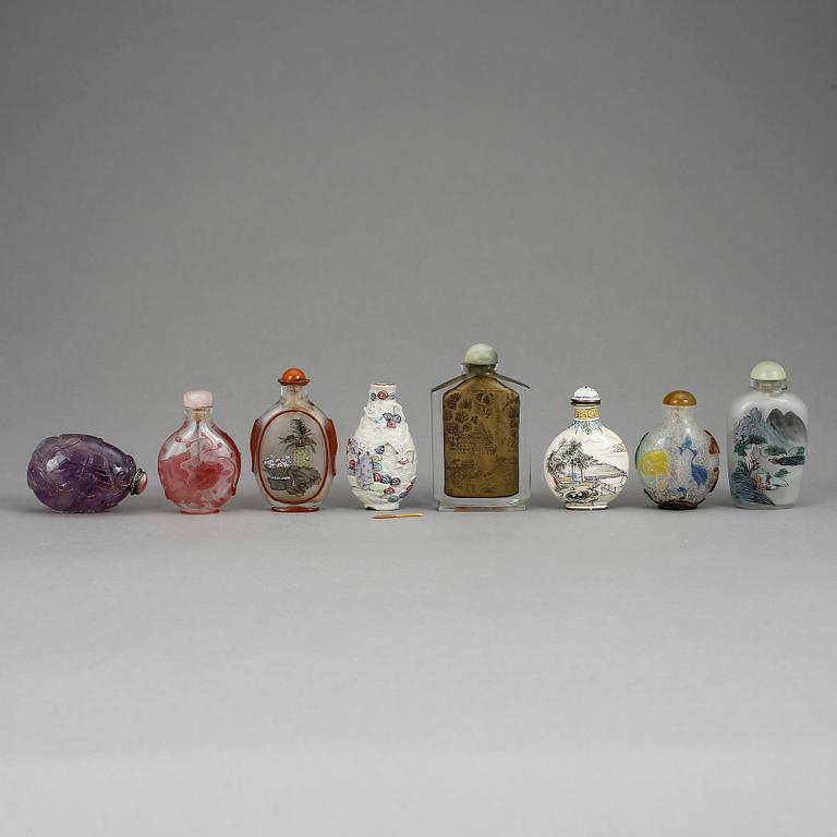SNUSFLASKOR, 8 st, Kina, 1800-/1900-tal.