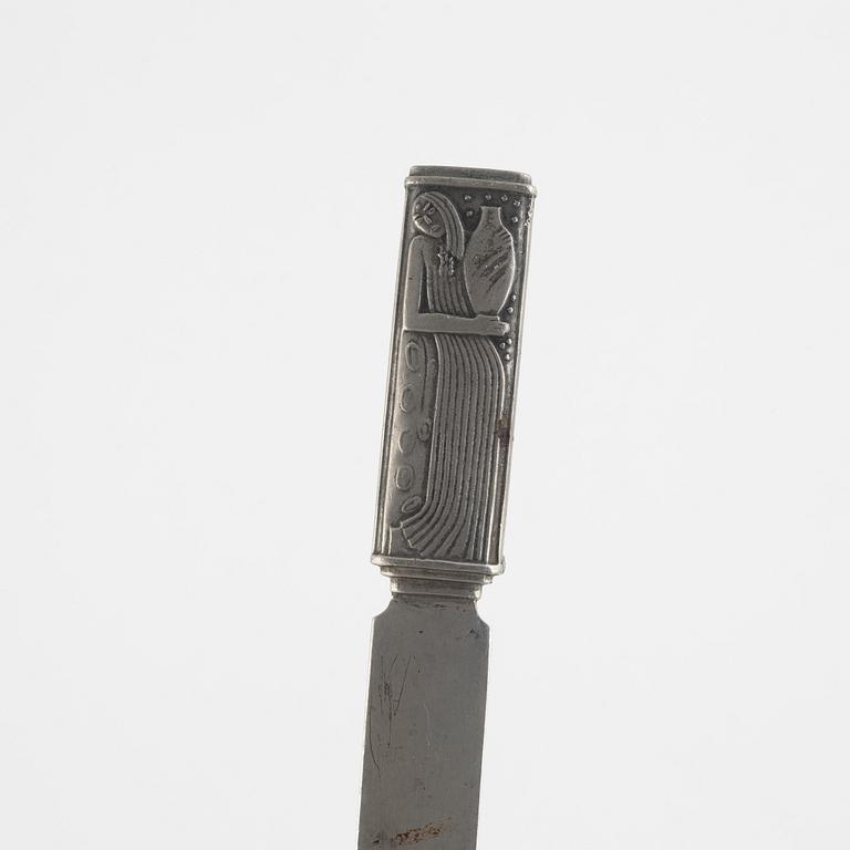 Sylvia Stave, brevkniv samt sigillstamp, 1900-talets första hälft, CG Hallberg.