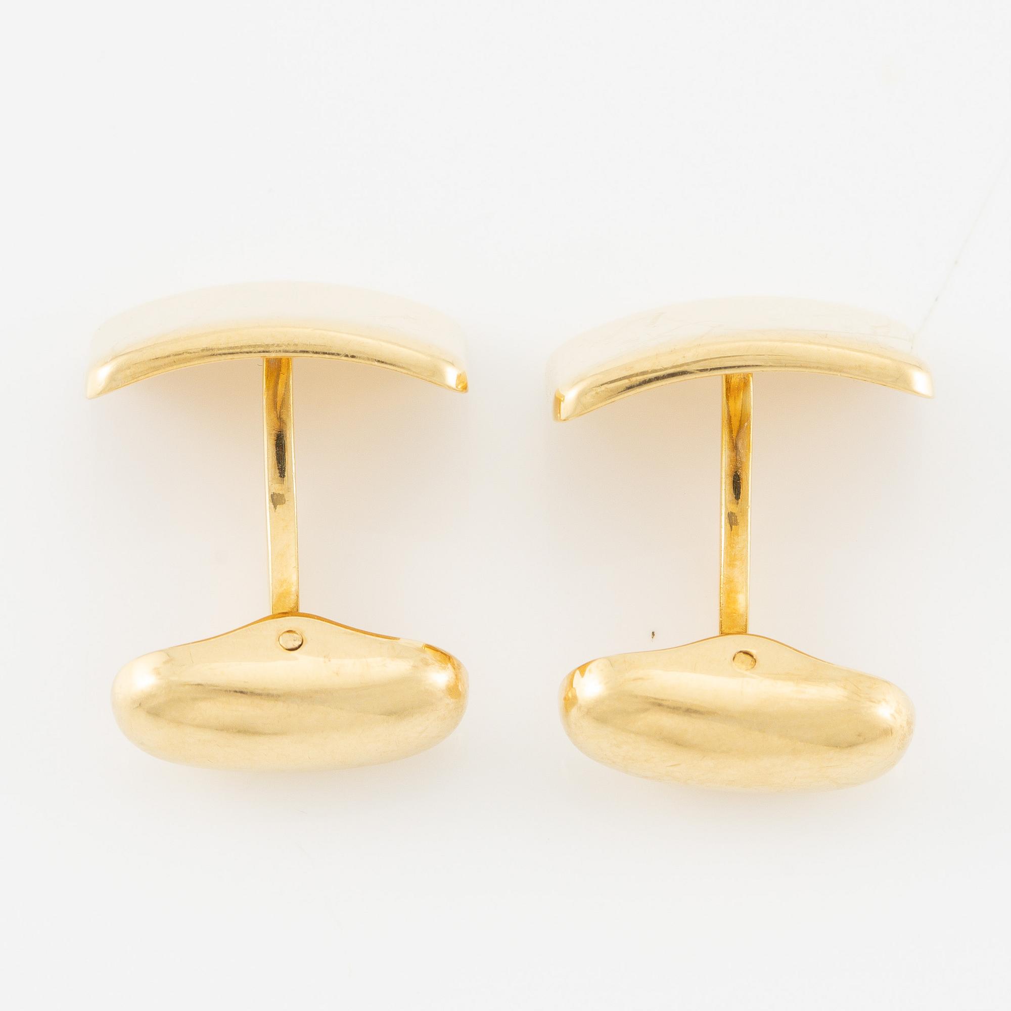 Manschettknappar, ett par, Victor Mayer, 18K guld.