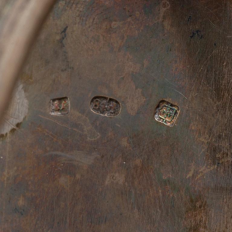 A Russian silver and enamel frame by a unknown master, 1896-1908.