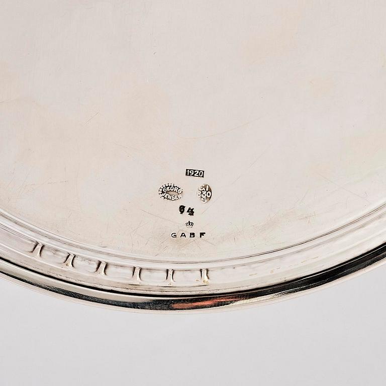 Georg Jensen, a silver coaster, design no 65, Copenhagen 1920.