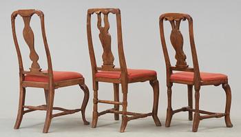 STOLAR, 8 st snarlika, senbarock, 1700-tal.