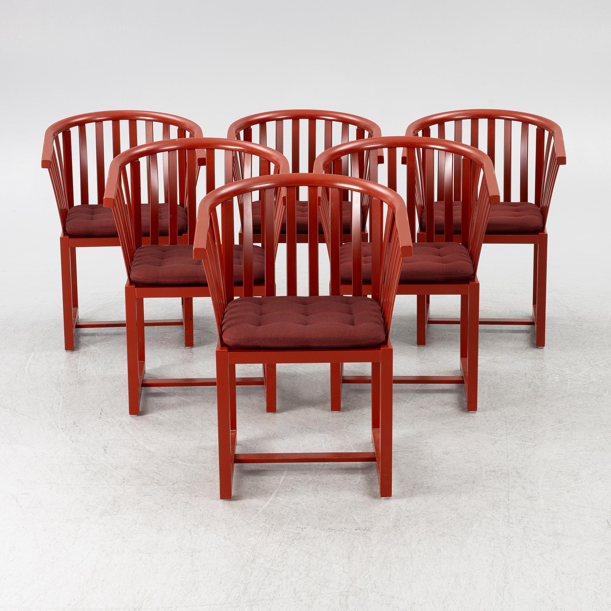 Åke Axelsson, armchairs, 6 pcs, "Vaxholmaren", Gärsnäs, 2019.