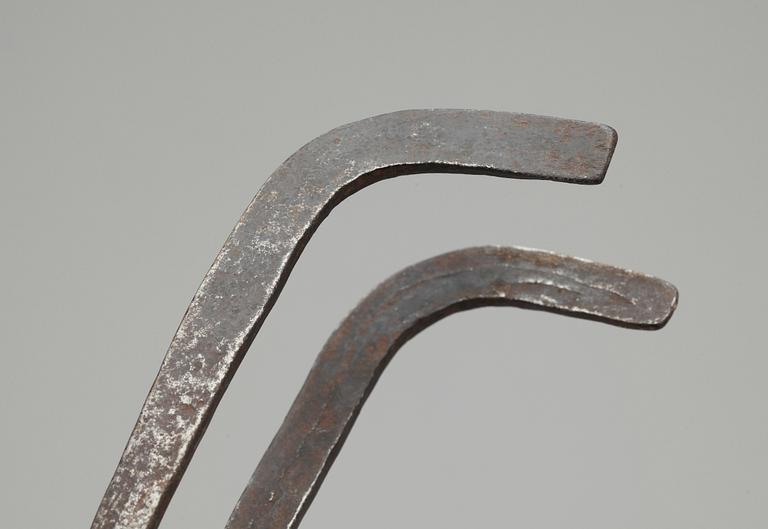 LJUSHÅLLARE, för trästicka, smidesjärn, 1600/1700-tal.
