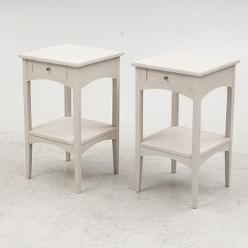 Bedside tables, a pair, contemporary.