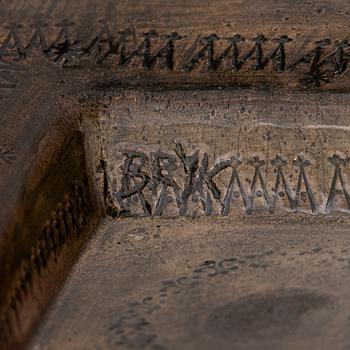 Rut Bryk, a stoneware relief signed BRYK.