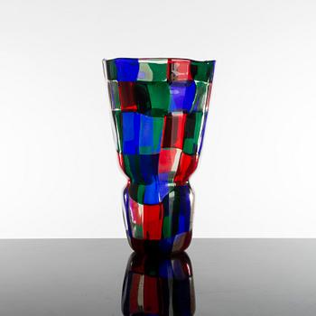 A "Pezzato" vase by Fulvio Bianconi for Venini, Murano 1992.