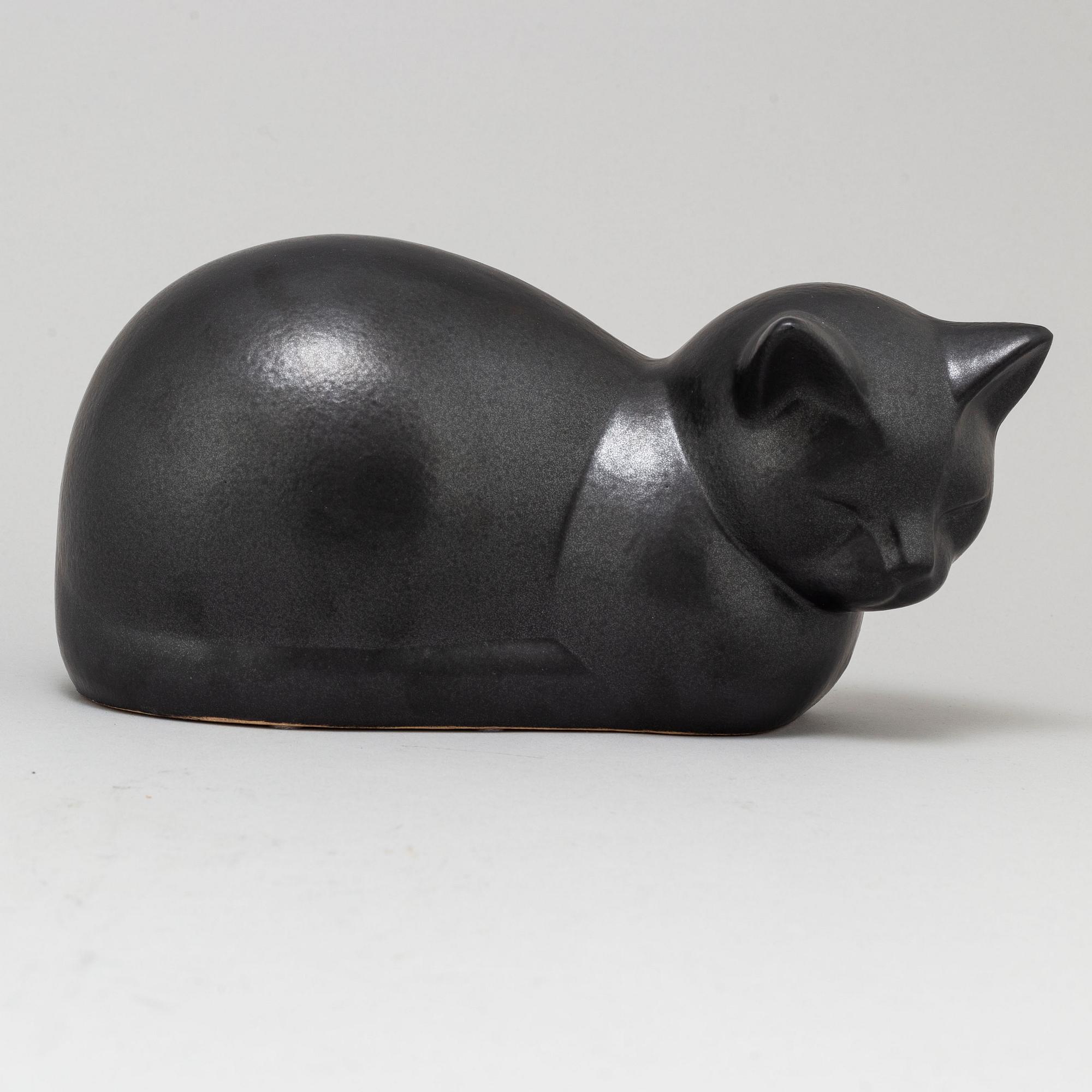 LISA LARSON, a 'Moses' cat stoneware figurine from K-studion, Gustavsberg.