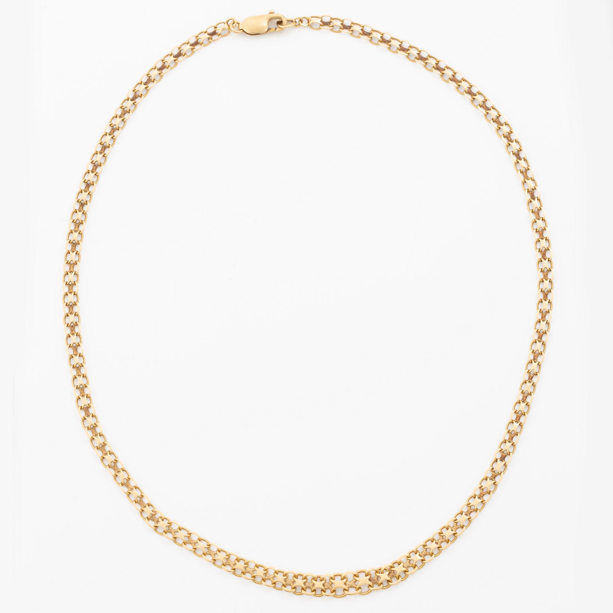 18K gold necklace.