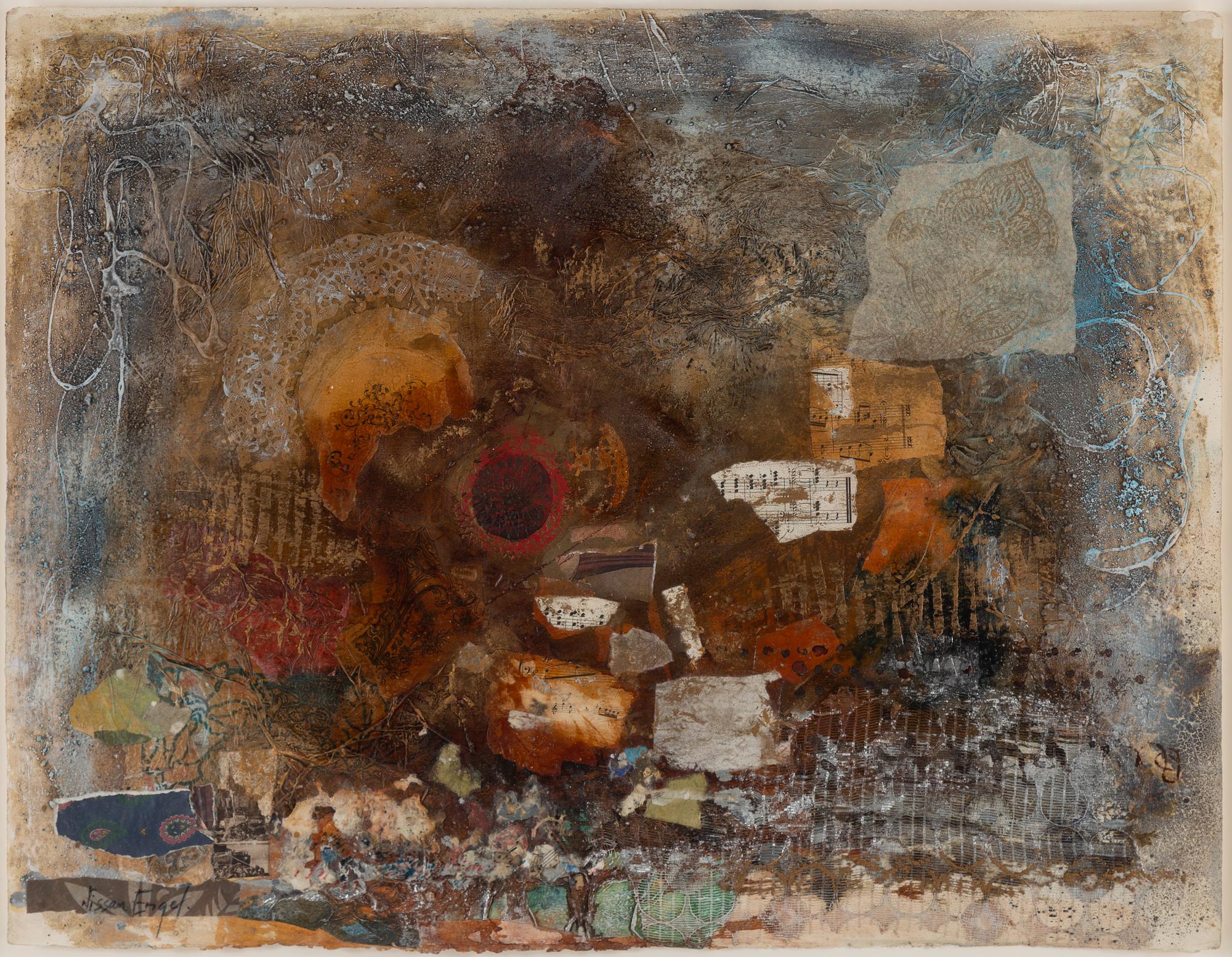 NISSAN ENGEL, mixed media, signed.
