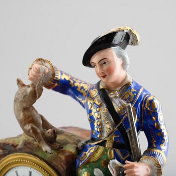 BORDSPENDYL, porslin, möjligen Frankrike, 1800-talets andra hälft.