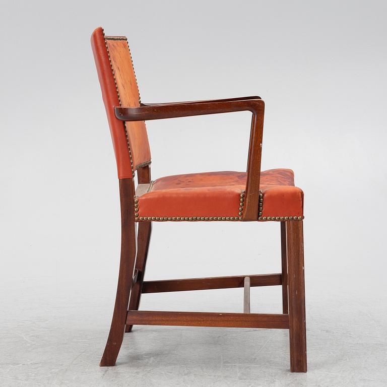 Kaare Klint, karmstol, modell 3758A, "The Red Chair", Rud. Rasmussen, Danmark, 1900-talets mitt.
