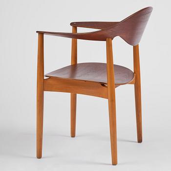 Ejner Larsen & Aksel Bender Madsen, a "Metropolitan" chair, Fritz Hansen, Denmark, 1950s.