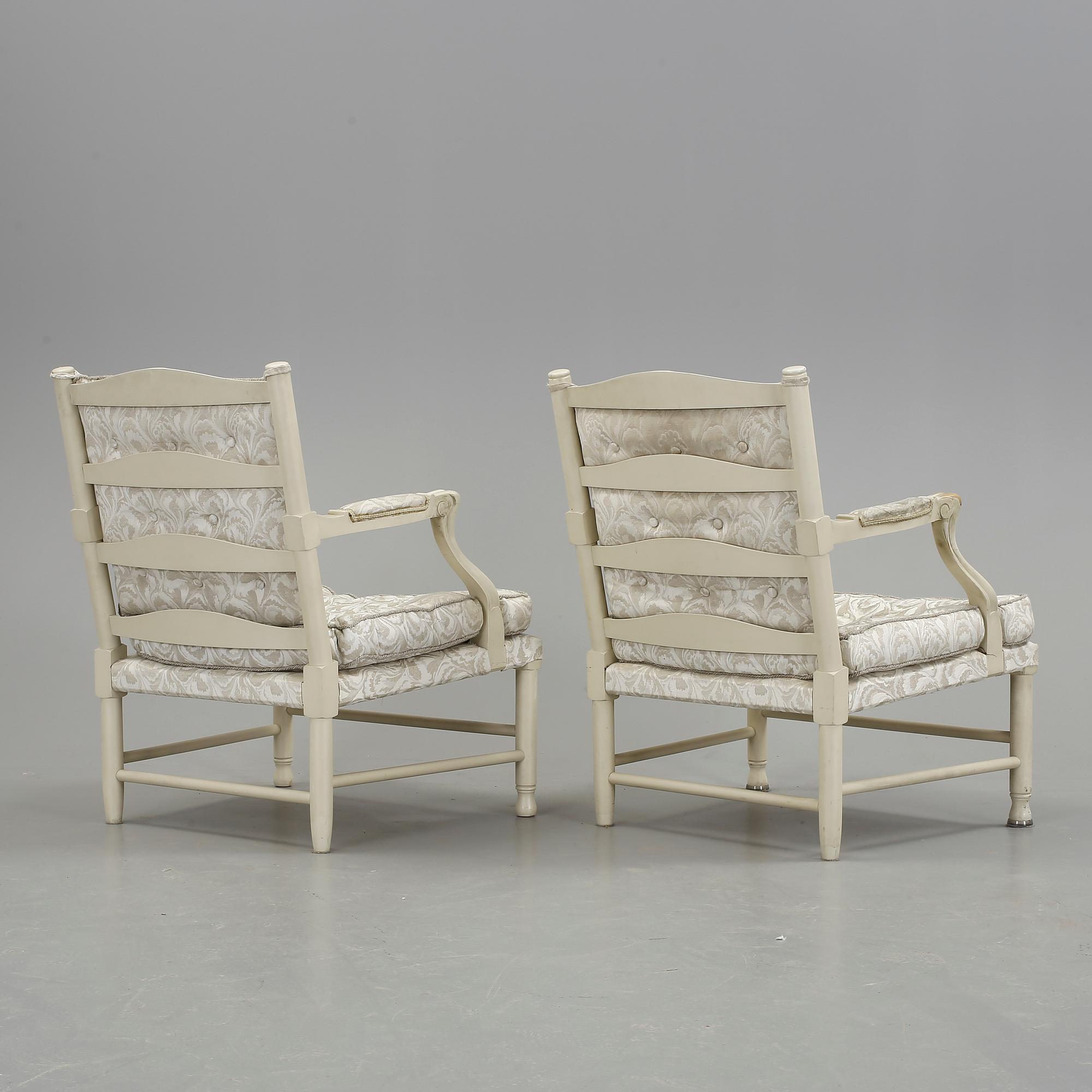 FÅTÖLJER, ett par, s k Gripsholmsmodell, 1900-tal.