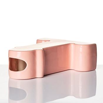 Ettore Sottsass, a 'Shiva' pink glazed ceramic vase, B.D Barcelona, post 1973.