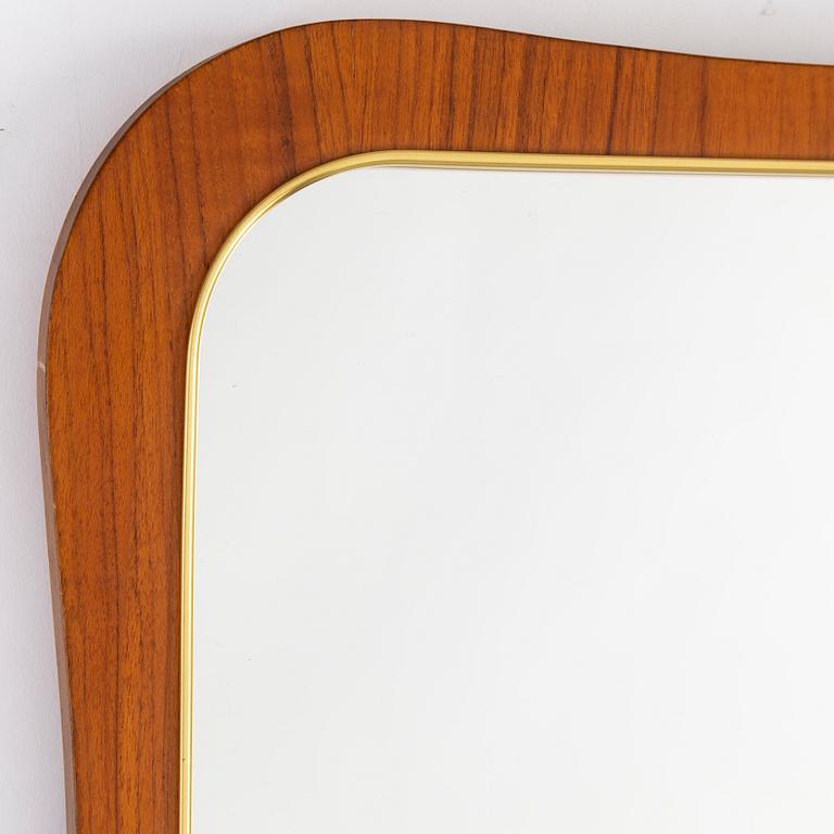 a mid 20th century teak mirror.