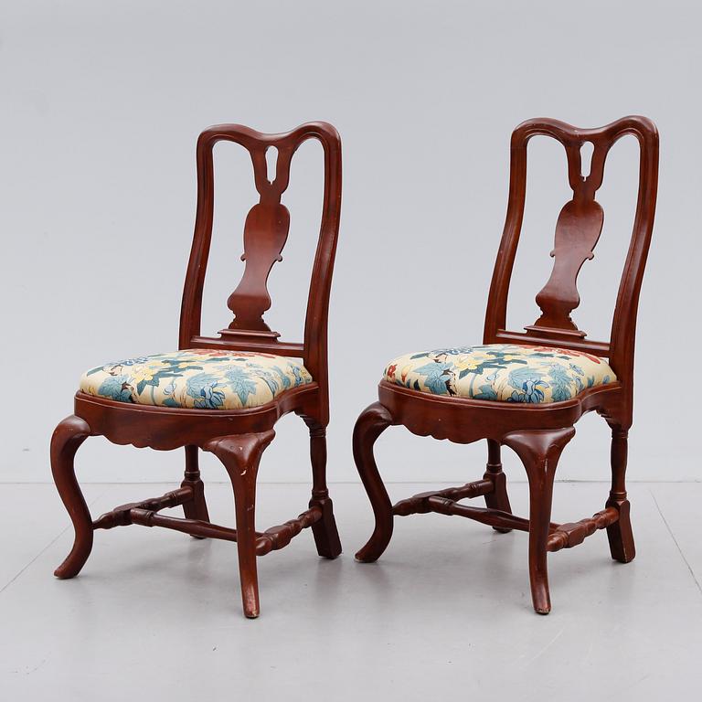 STOLAR, 1 par, barockstil, 1800-tal.