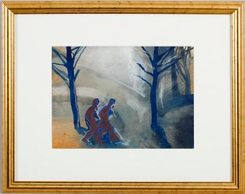 Örjan Wikström · ÖRJAN WIKSTRÖM , gouache, sign.