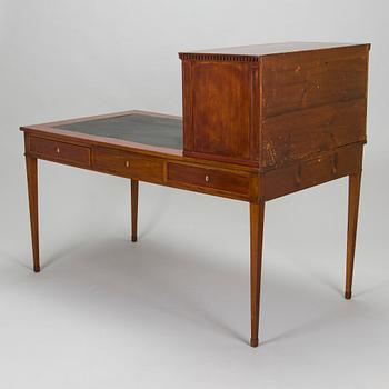 A late Gustavian desk with upstand, circa 1800.