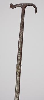 VÄGGLJUSSTAKE, OLJELAMPA samt ALNMÅTT, 3 st,  järn,  bl a dat 1751.