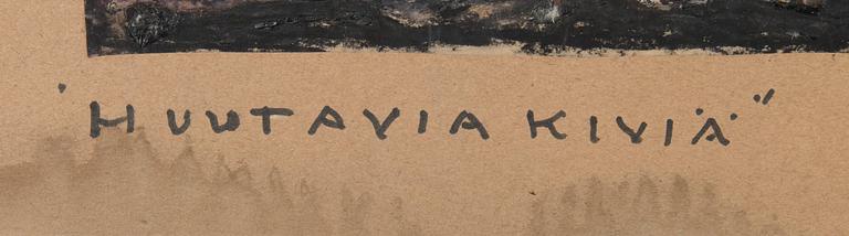 Margareta Ahlstedt-Willandt, originalskisser, 2 st  för rya, blandteknik, signerad.