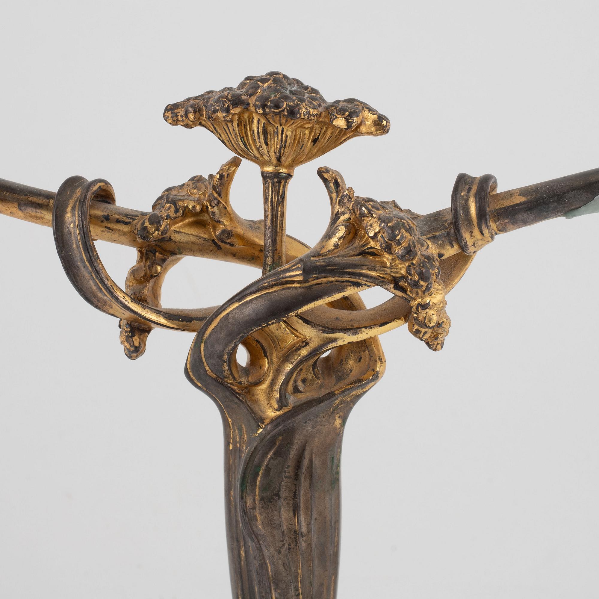 Kandelabrar, ett par, Art Nouveau, tidigt 1900-tal.