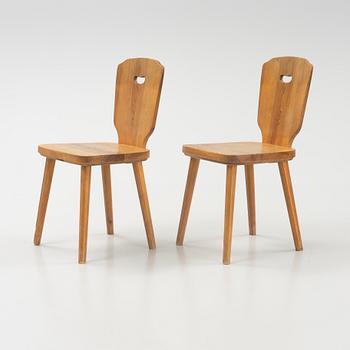 Göran Malmvall, a pinewood table and four chairs. Svensk Fur, mid 20th century.