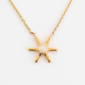 Efva Attling, collier, "Starflower", 18K guld med briljantslipad diamant.