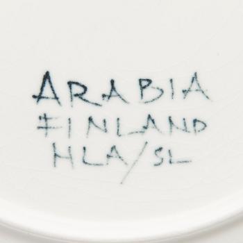 KAARINA AHO, A set of six faience "Sunflower" plates, model AR for Arabia, in production 1960-75.