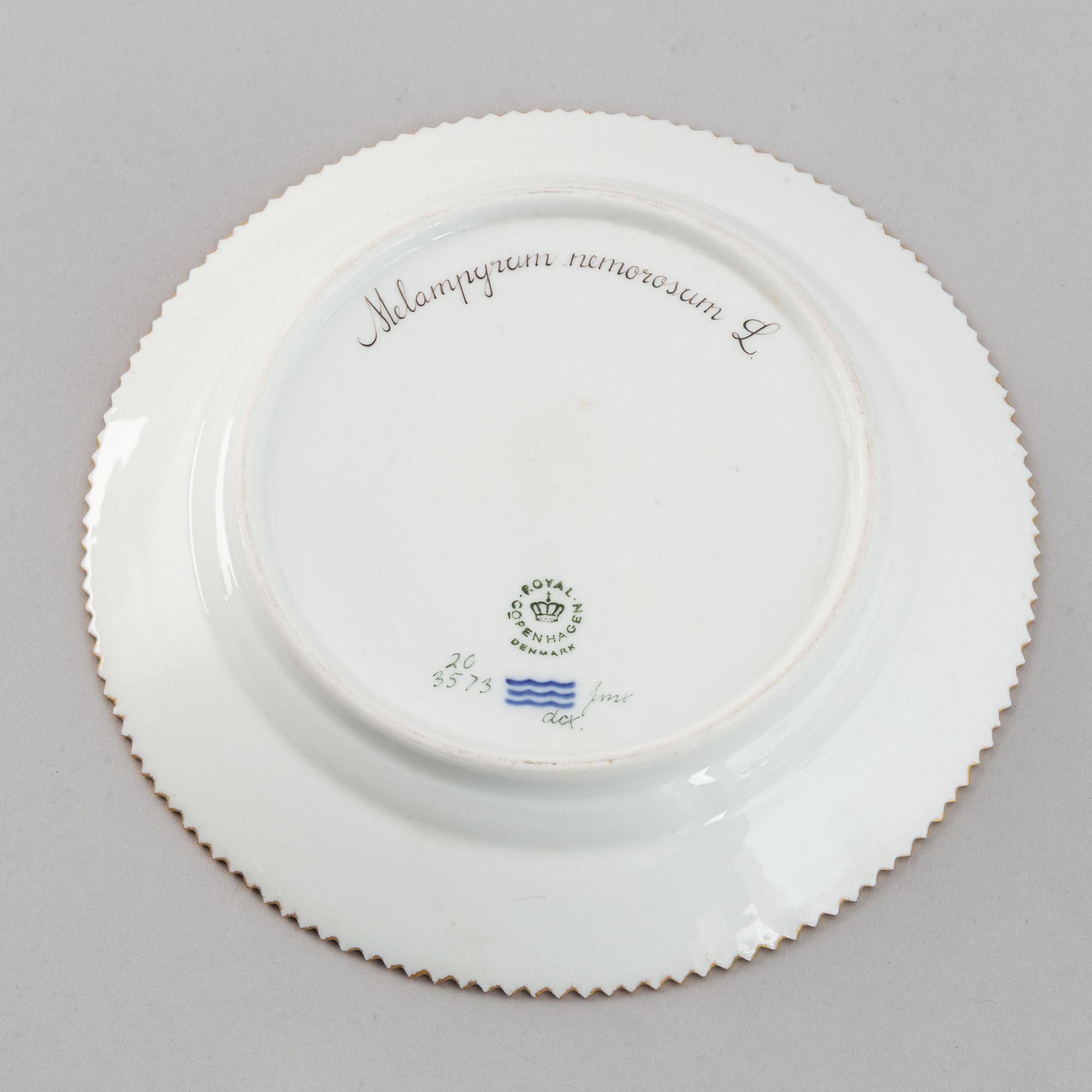 A set of three Royal Copenhagen "Flora Danica" dishes, Denmark, 20th Century.