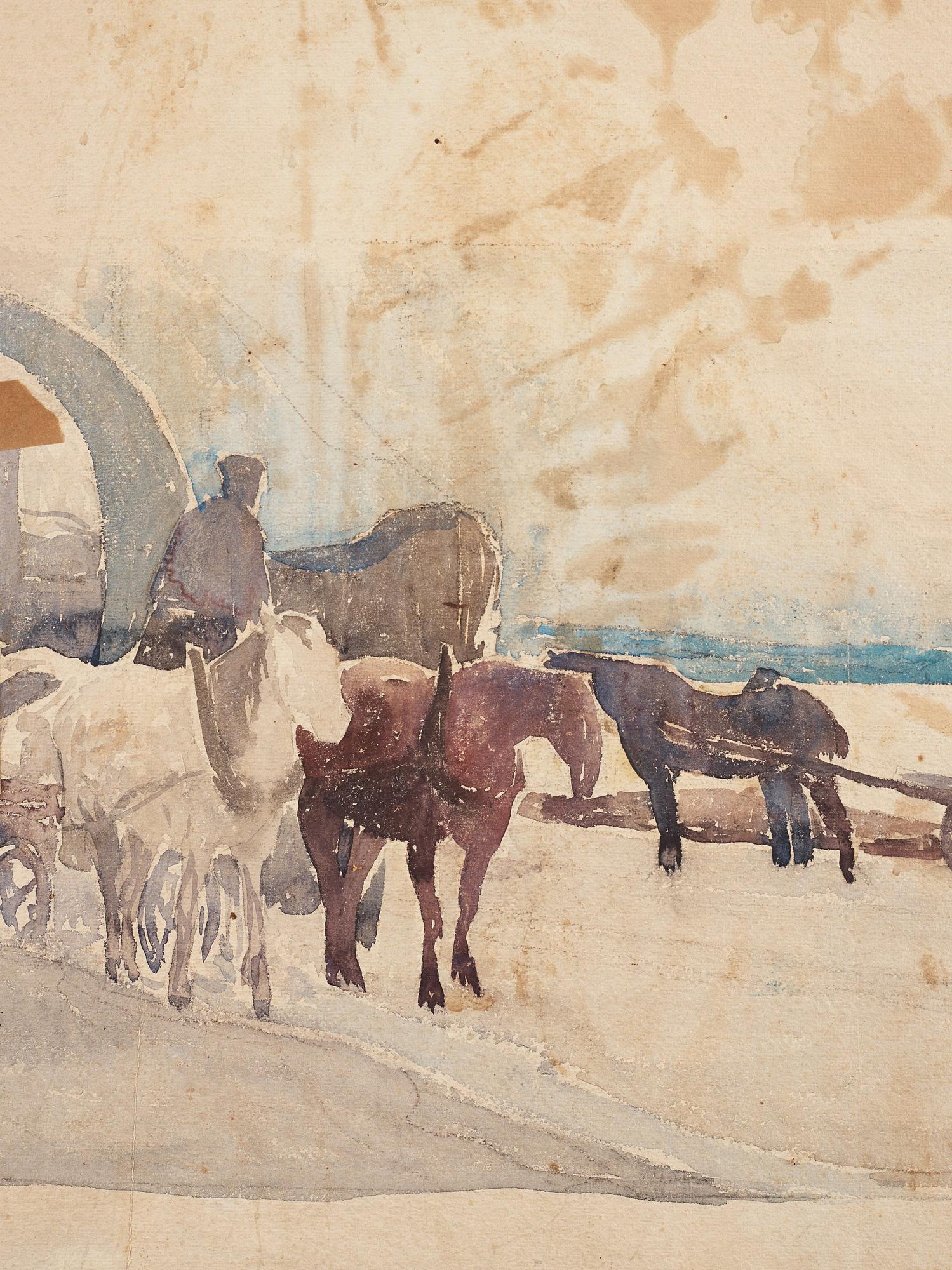 Carl Wilhelmson, Skiss till "Kyrkfolk i båt".