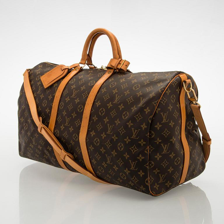 Louis Vuitton, a Monogram Canvas 'Keepall 55 Bandoulière' weekend bag.