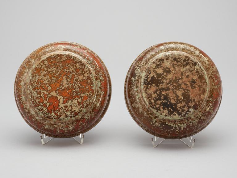 A Hans Hedberg faience lidded jar, Biot, France.