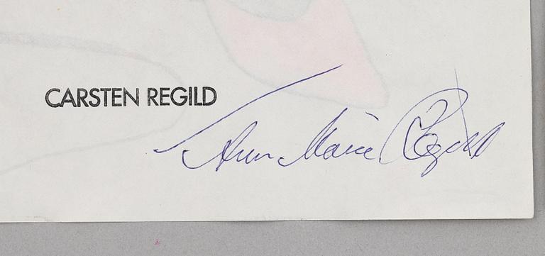 Carsten Regild, drawings, 3 pcs.