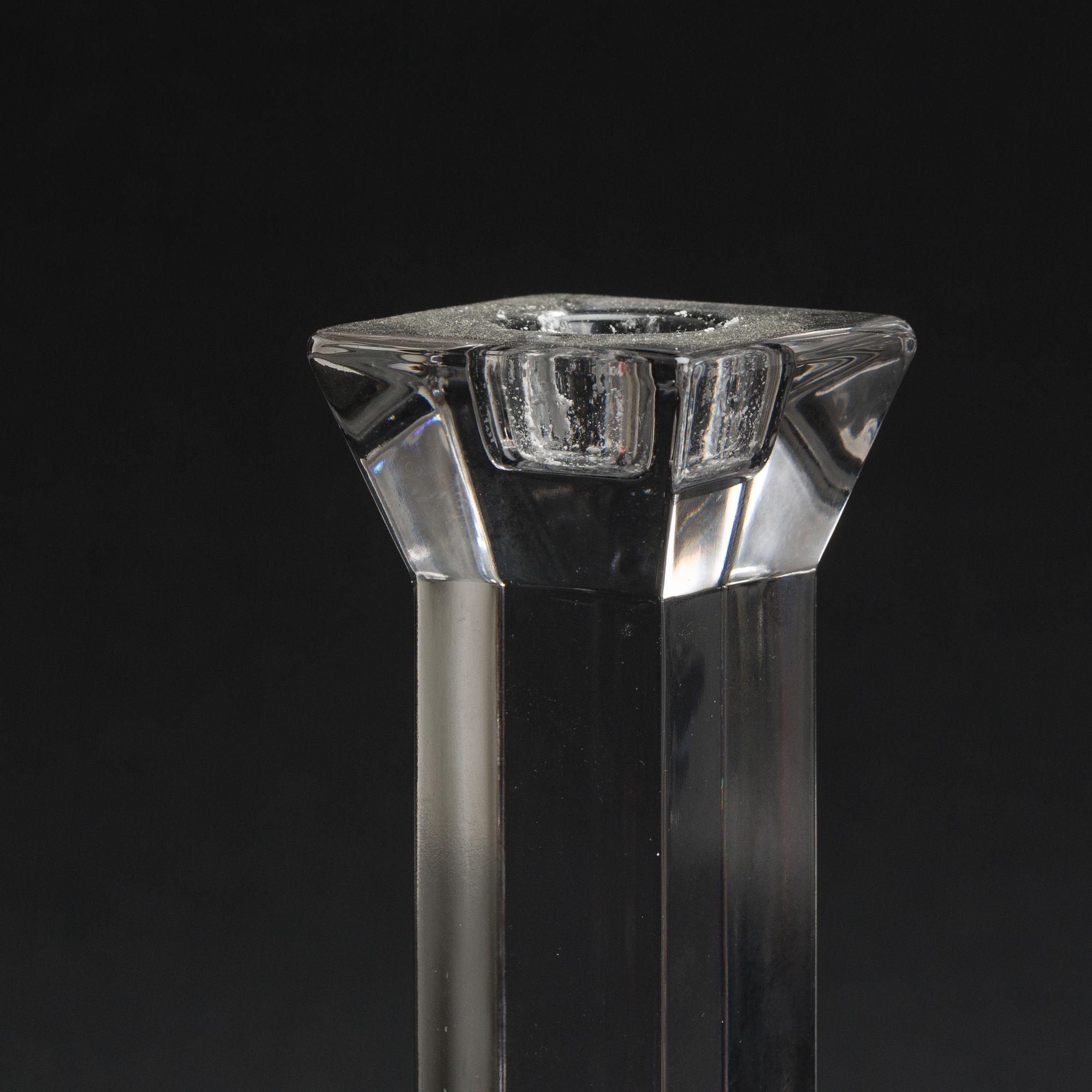 LJUSSTAKAR, glas, 6 st, Villeroy & Boch, 1900-talets slut.