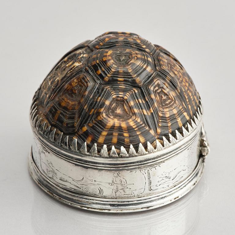 Dosa, silver och sköldpaddsskal, Mellaneuropa 1600-tal.