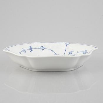 A 'Blue Fluted Plain' porcelain dish, Royal Copenhagen, model 2195, 1957.