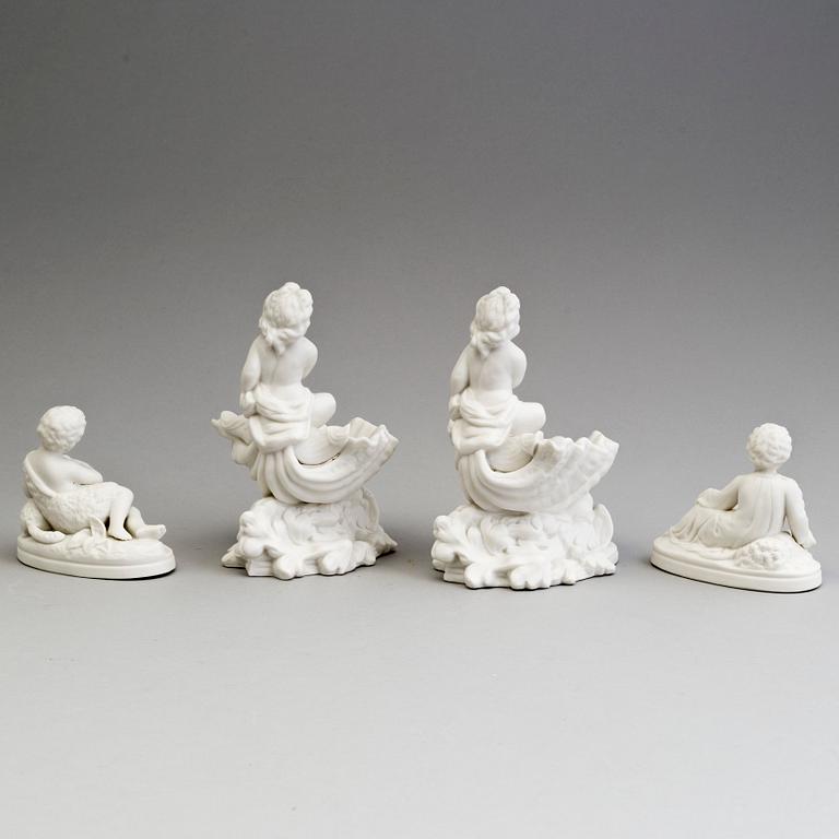 A PAIR OF PARIAN BOWLS AND PAPER WEIGHTS, Gustafsberg, ca 1900.