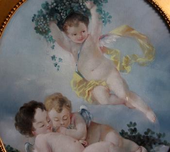 OKÄND KONSTNÄR, pasteller, ett par, efter Boucher. 1800/1900-tal.
