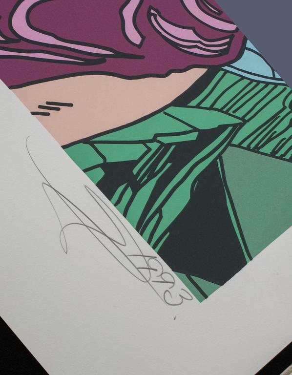 GUDMUNDUR ERRÓ, färgserigrafi, signerad, numrerad 66/200 och daterad- 1993.