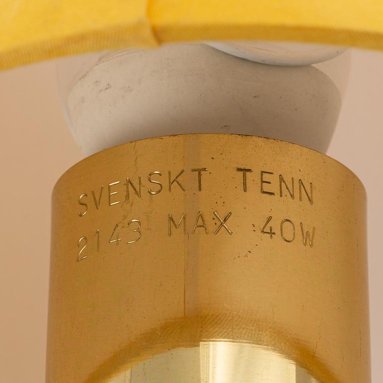 Josef Frank, a pair of model 2143 brass wall lights, Firma Svenskt Tenn, Sweden.