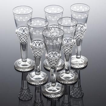 CHAMPAGNEGLAS, 6 st, 1900-talets början.