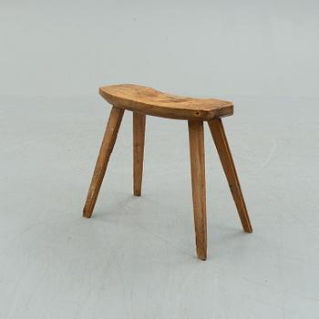 A pine stool from Hälsingland, 19th/20th Century.