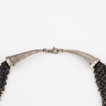 Collier och armband, silver.