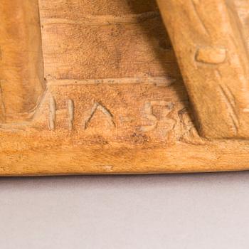 HANNES AUTERE, relief, wood, signed and dated 1955.