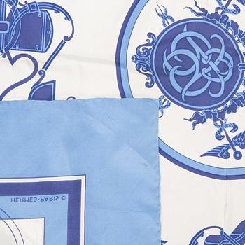 Hermès, two silk scarves.