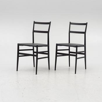 Gio Ponti, a set of two "Superleggera" chairs, Cassina, 21st century.