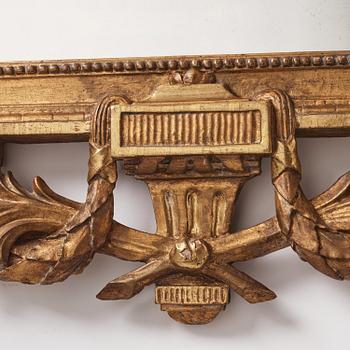 A Gustavian giltwood mirror by J. Åkerblad (master in Stockholm 1756-99).