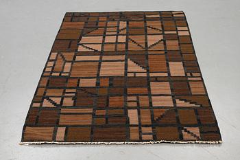 Irma Kronlund, a carpet, flat weave, ca 219,5 x 148 cm, Signed KLH IK.