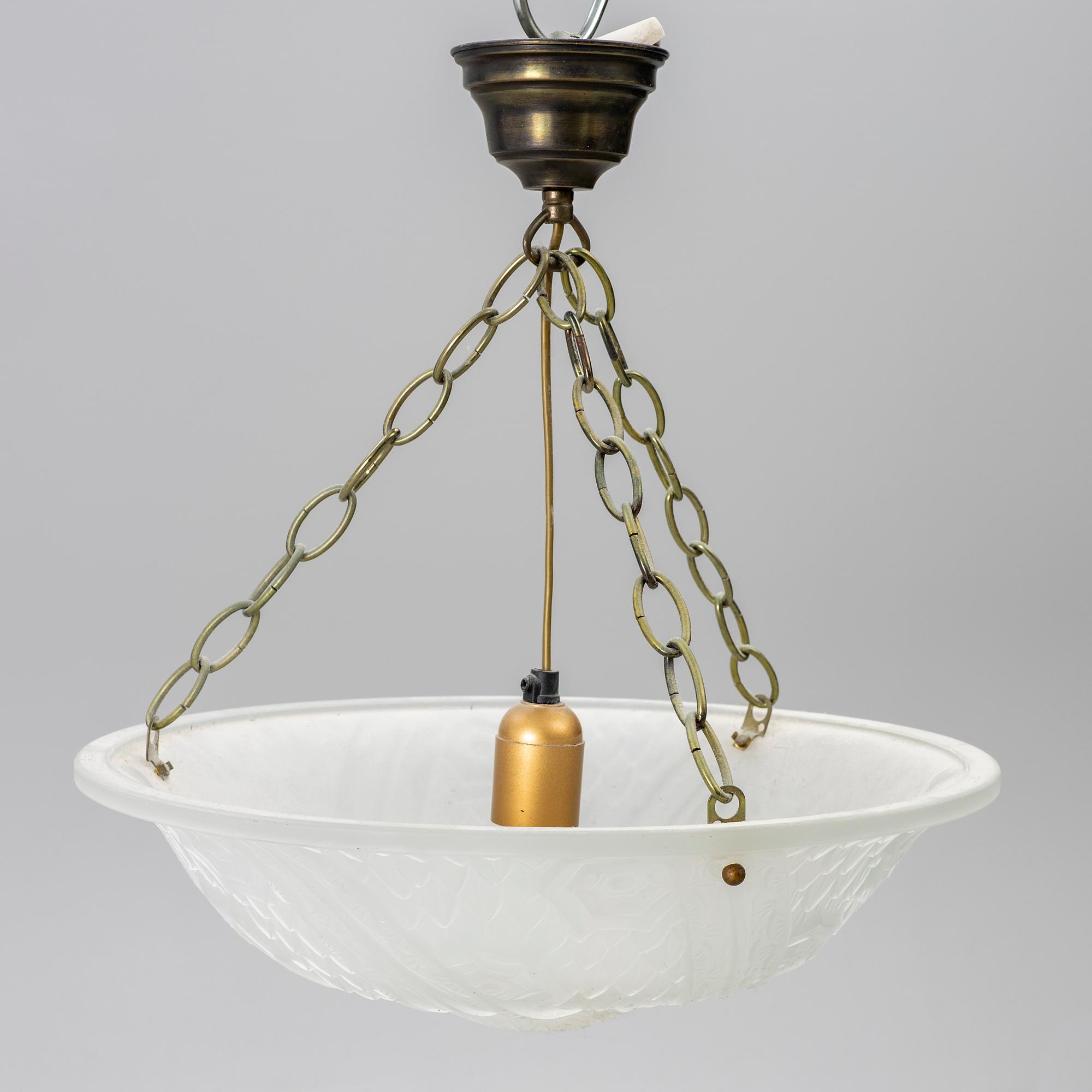 A ceiling lamp, probably France, 1920s-30s.